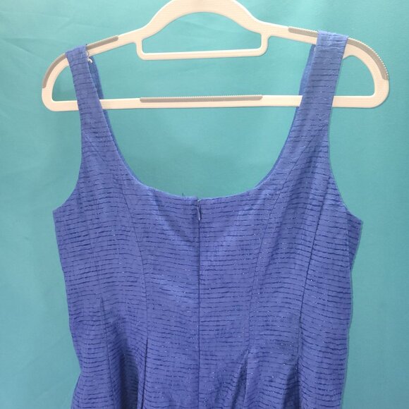 Nine West Womens Sleeveless Textured Blue Dress Size 6 - Picture 9 of 12